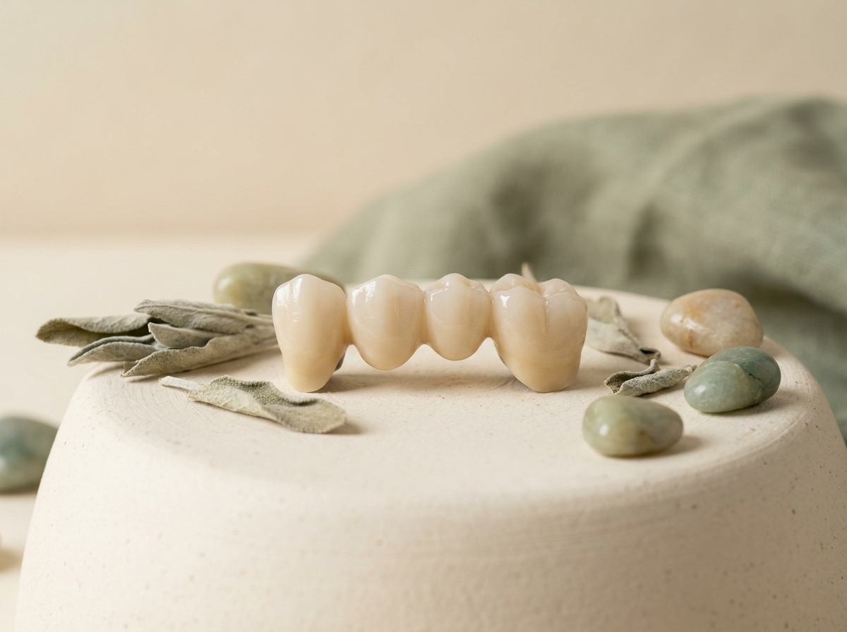 A bridge to replace a missing tooth