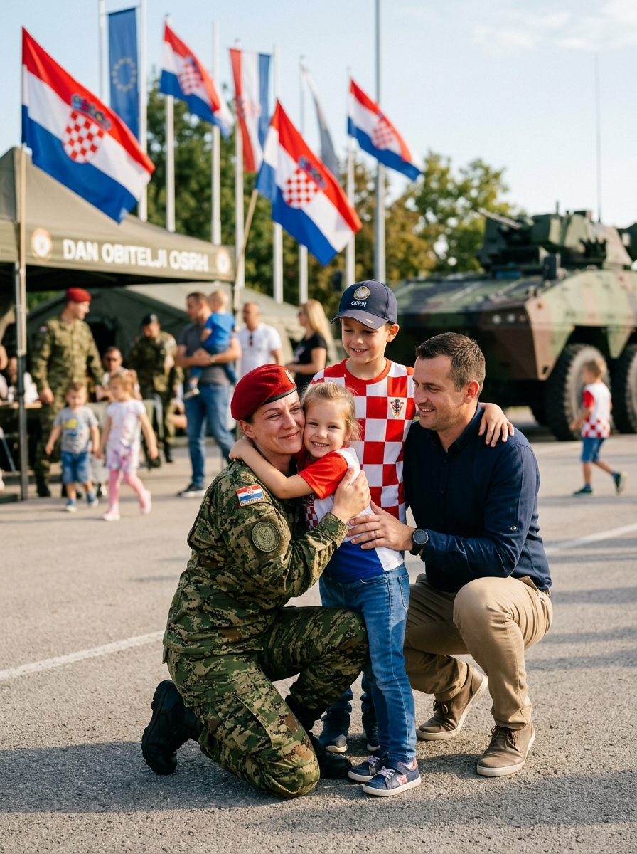 Vojna obitelj na ceremoniji