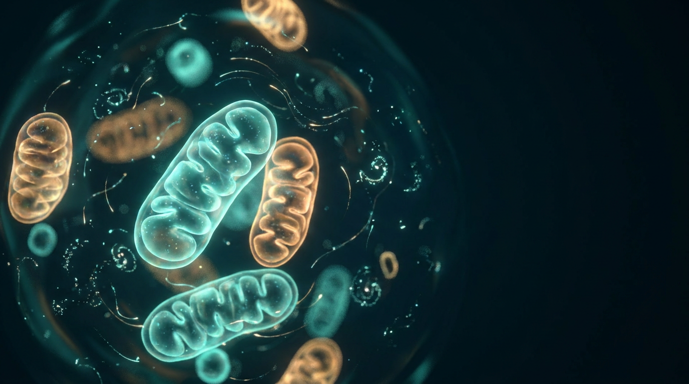 Abstract scientific illustration for peptides mots c dosage