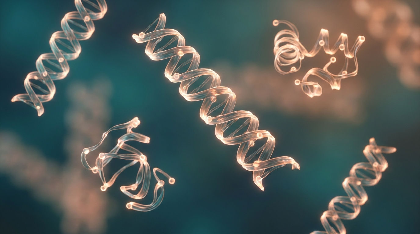 Abstract scientific illustration for best best anti aging peptide