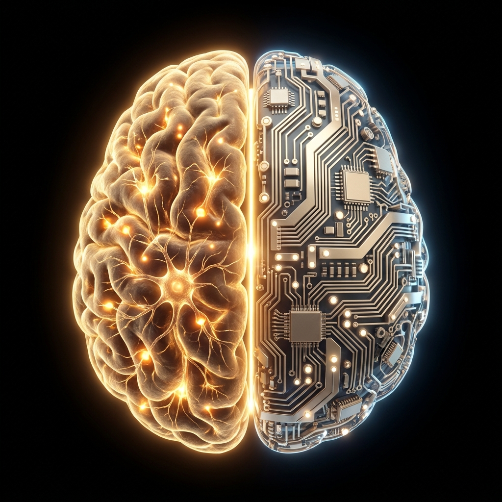 The Lodgient Brain — half human, half AI