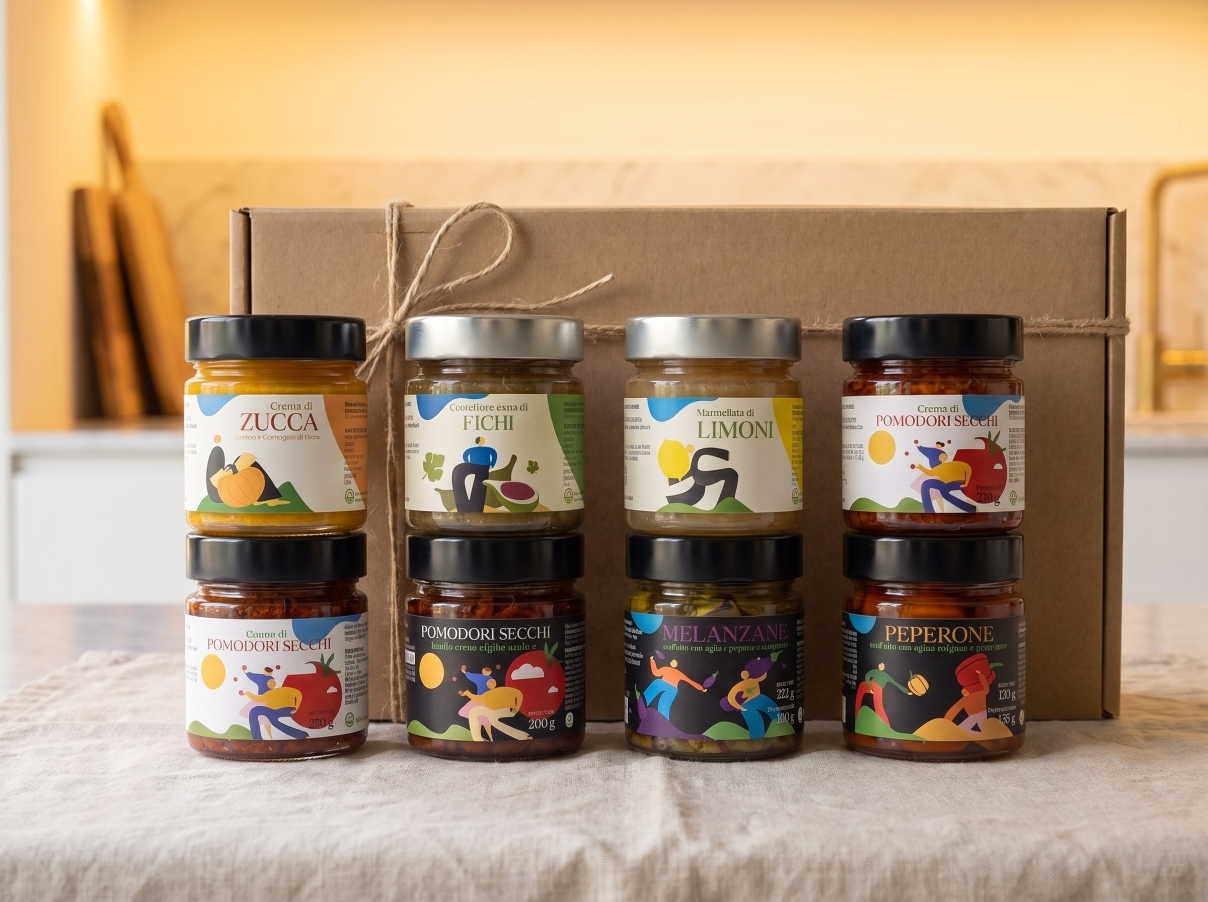 Italienischer Geschenkkorb mit Spezialitäten von Minnelea