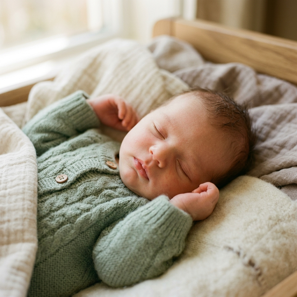 Slapende pasgeboren baby