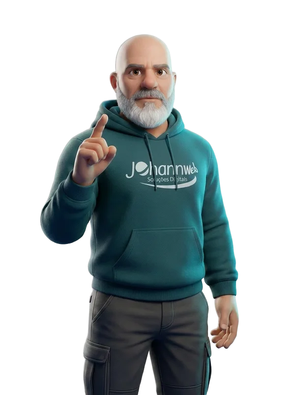Avatar da JohannWeb com dedo em riste explicando o protocolo de SEO com Rank Math