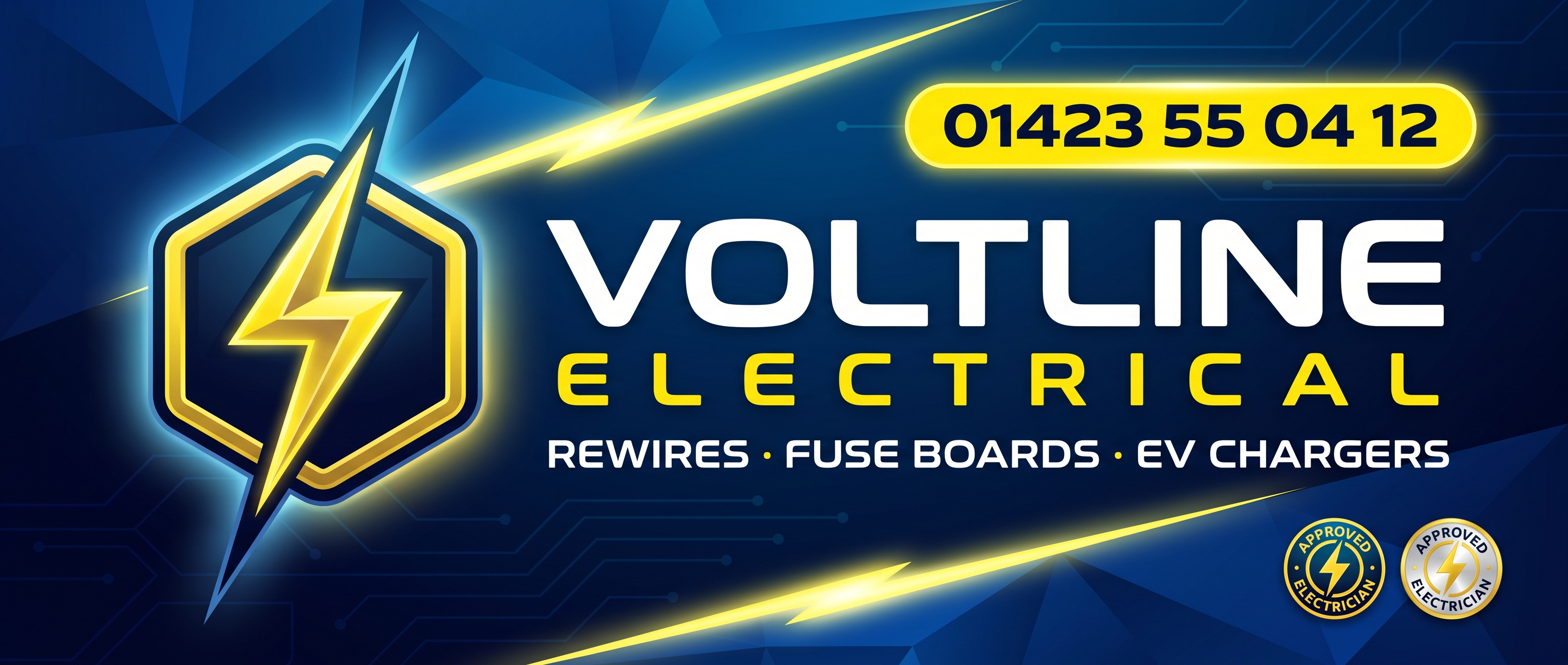 Voltline Electrical van banner design