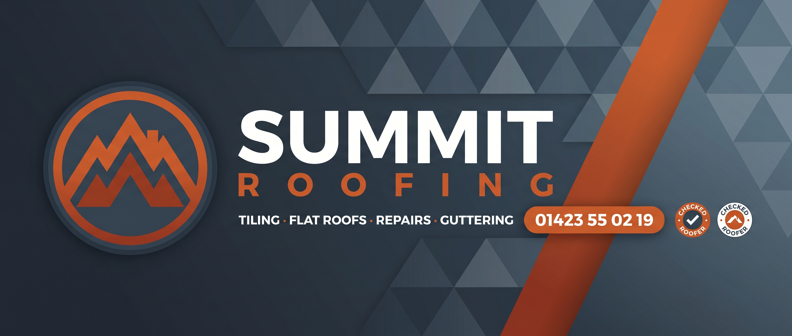 Summit Roofing van banner design