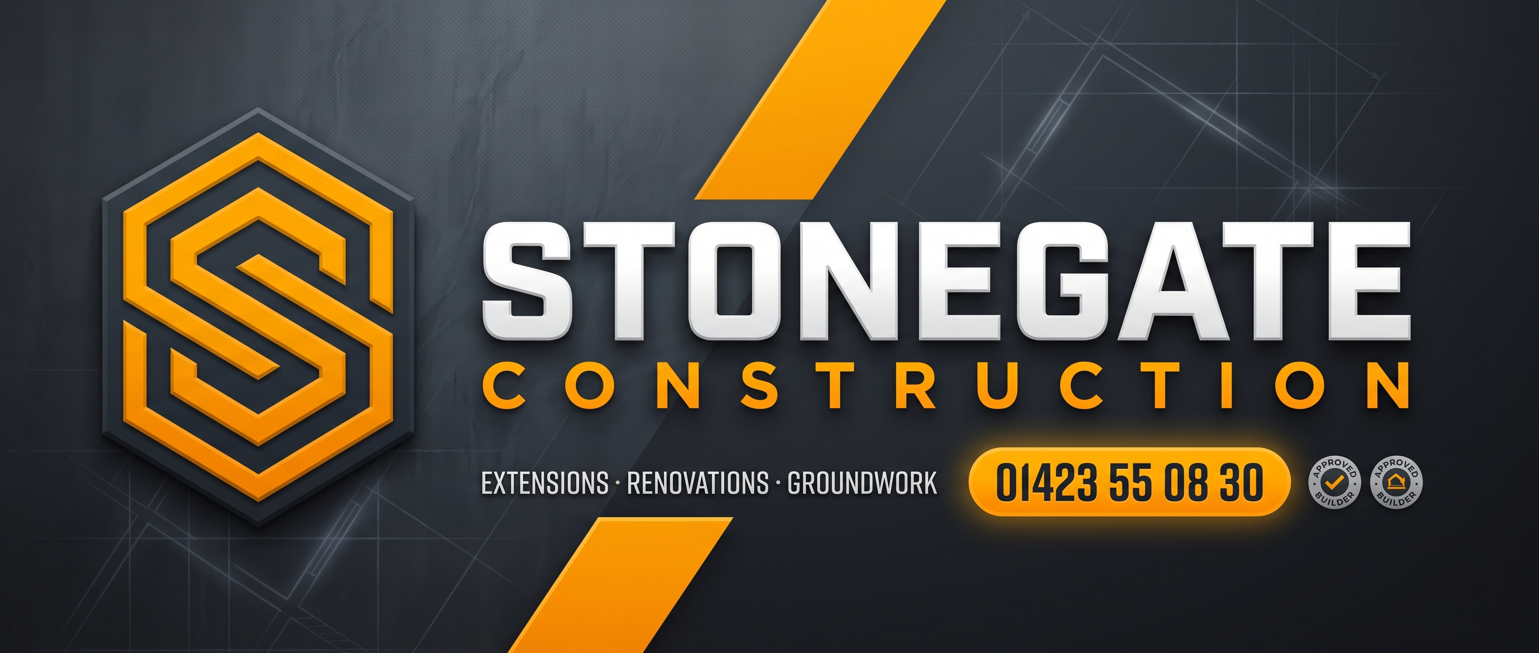 Stonegate Construction van banner design