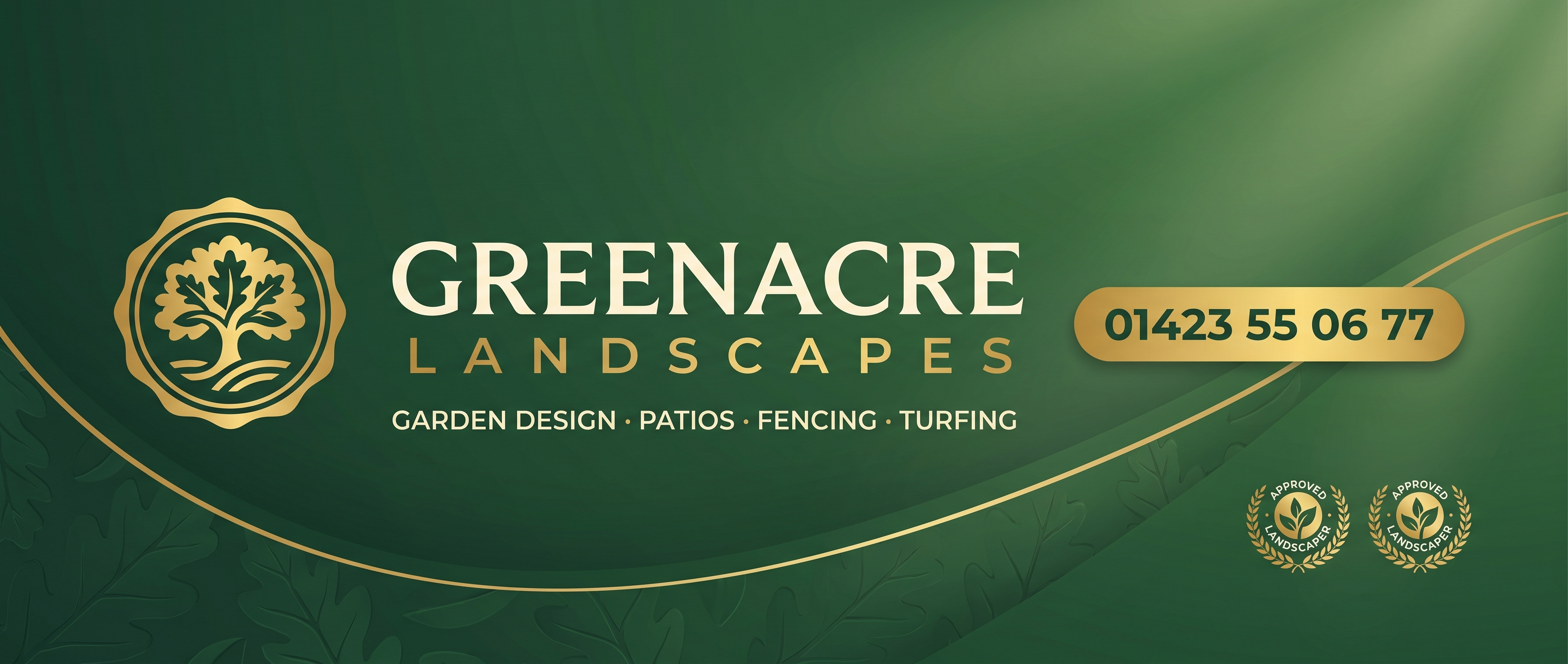 Greenacre Landscapes van banner design