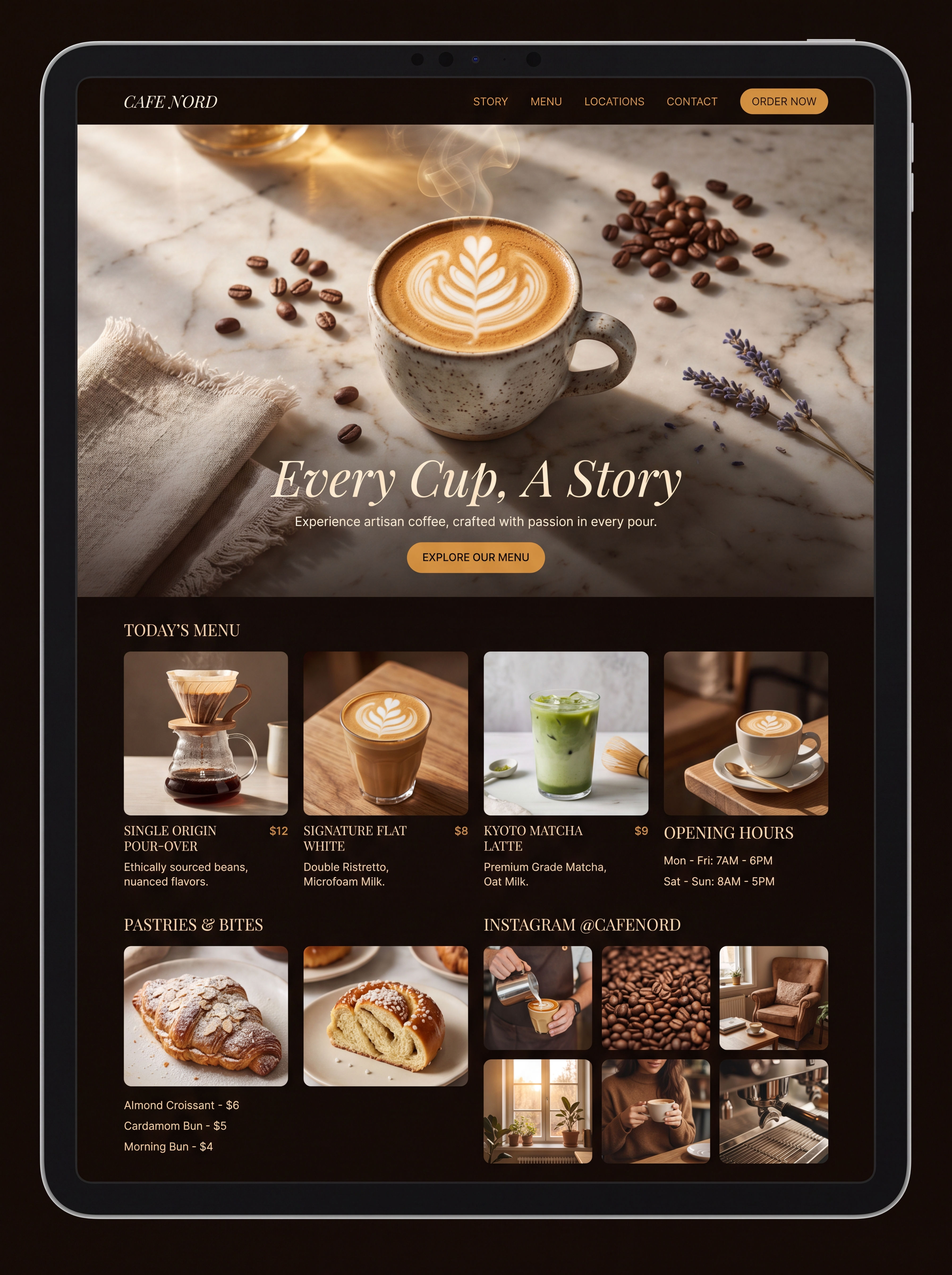 Specialty Coffee Shop website by MDA Developments