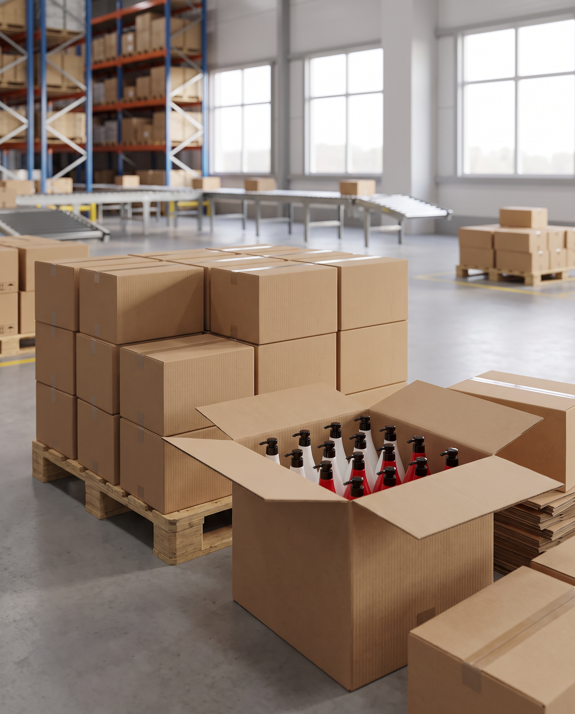 Wholesale orders packed and palletized for shipping