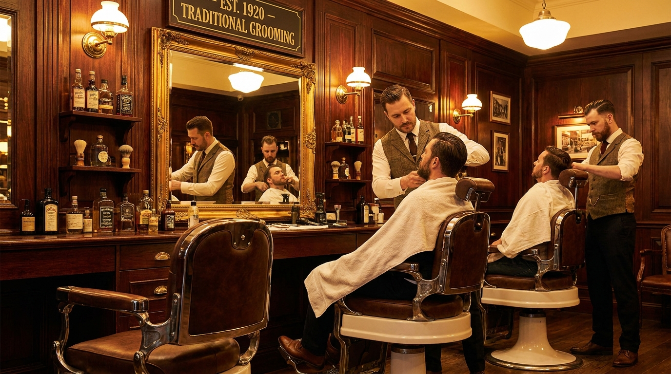 Classic Crestview barbershop interior