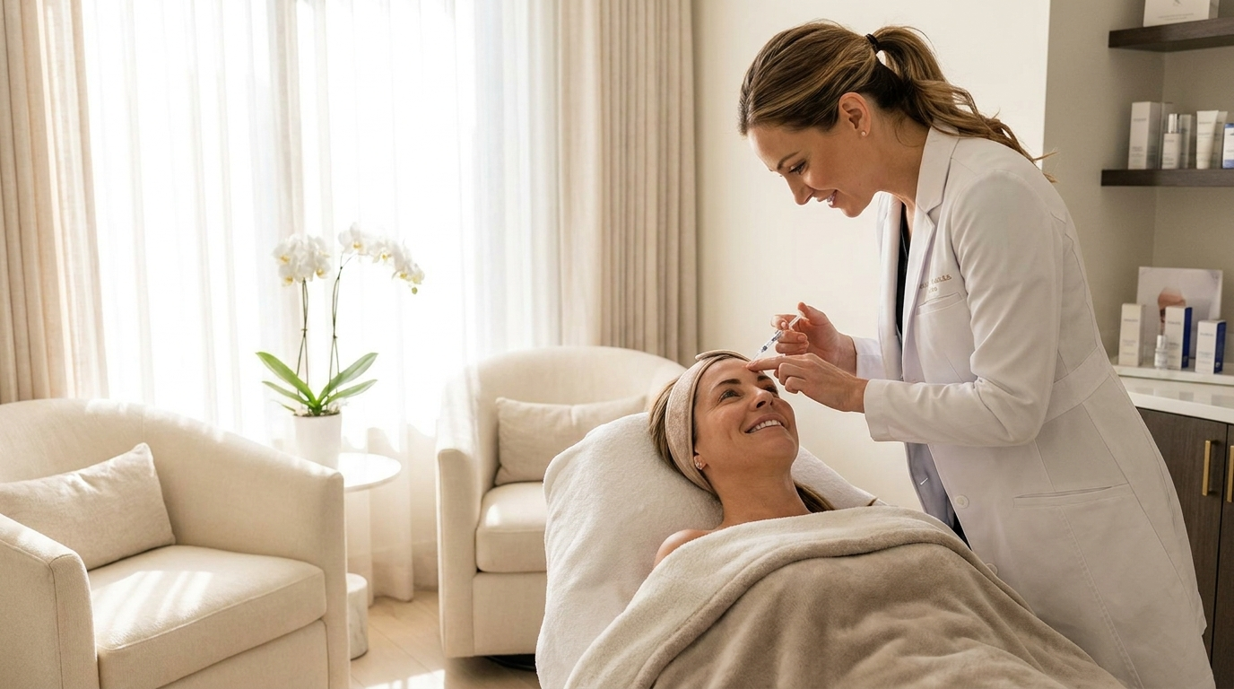 Injectable treatment at a luxury med spa