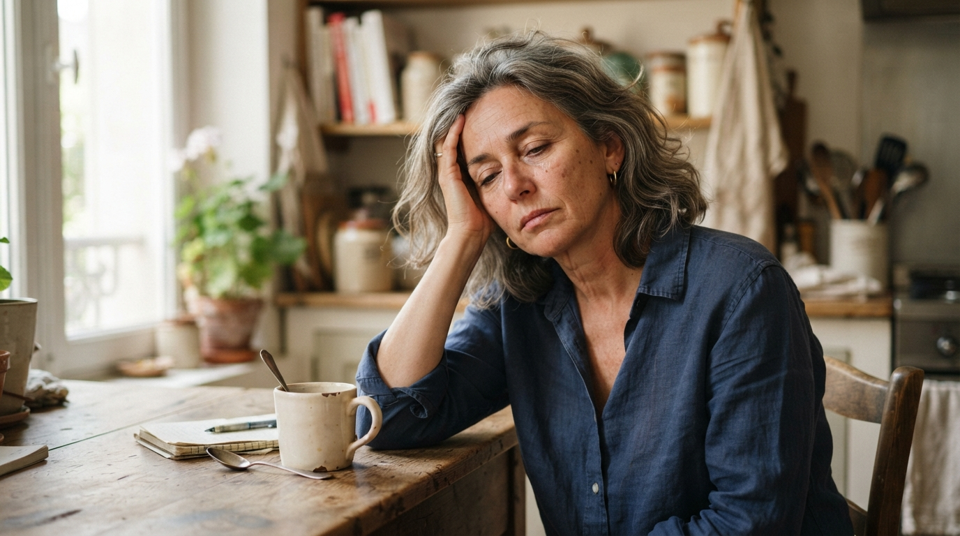 femme 57 ans fatigue coup de barre après-midi cuisine