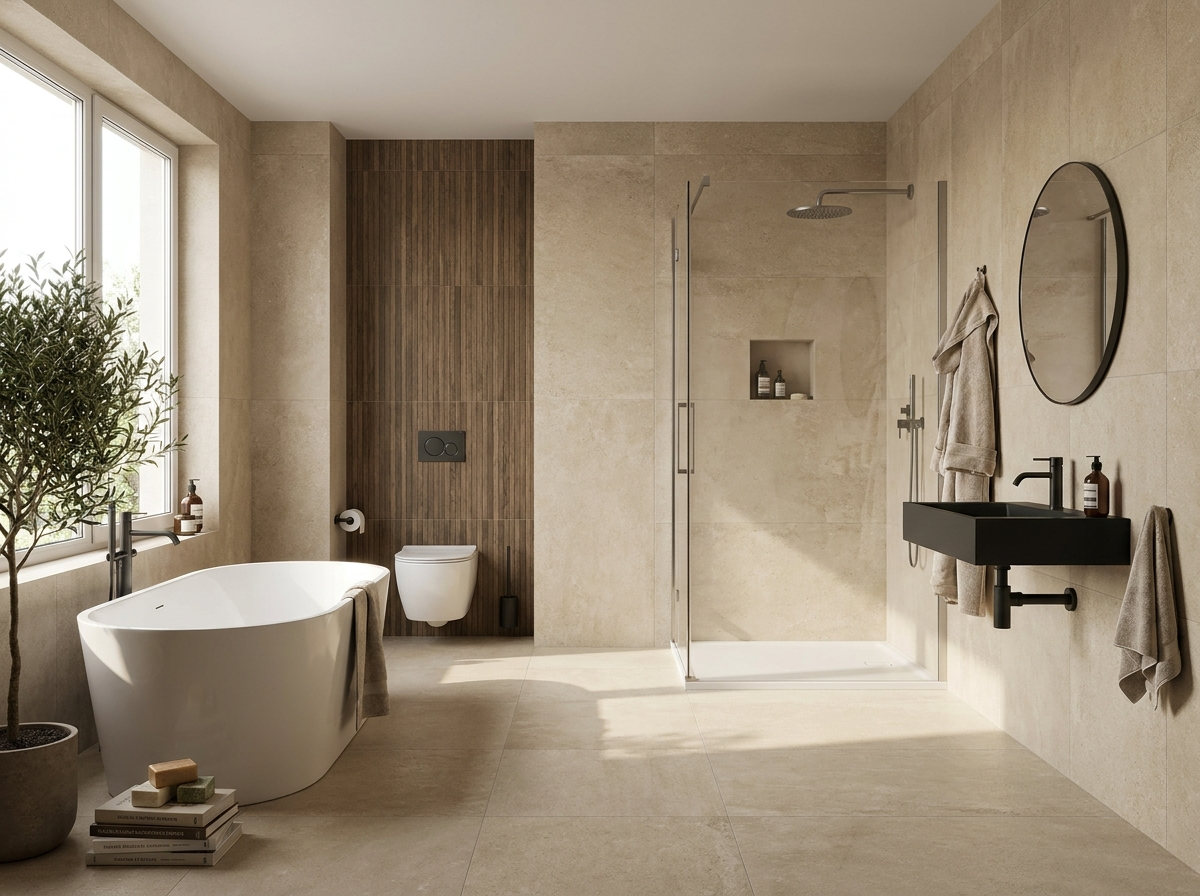 Bagno completato dopo l'intervento PZ Pavimenti