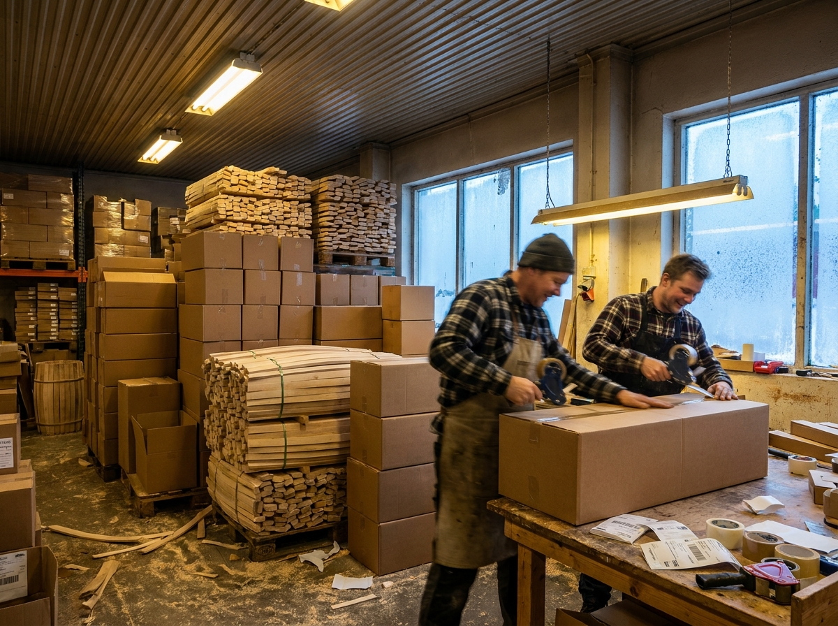 Verkstad överbelastad med paketerade ordrar