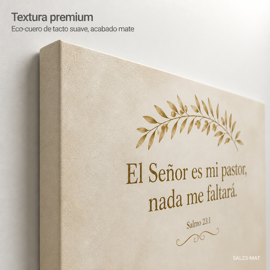 El Señor es mi Pastor textura eco-cuero