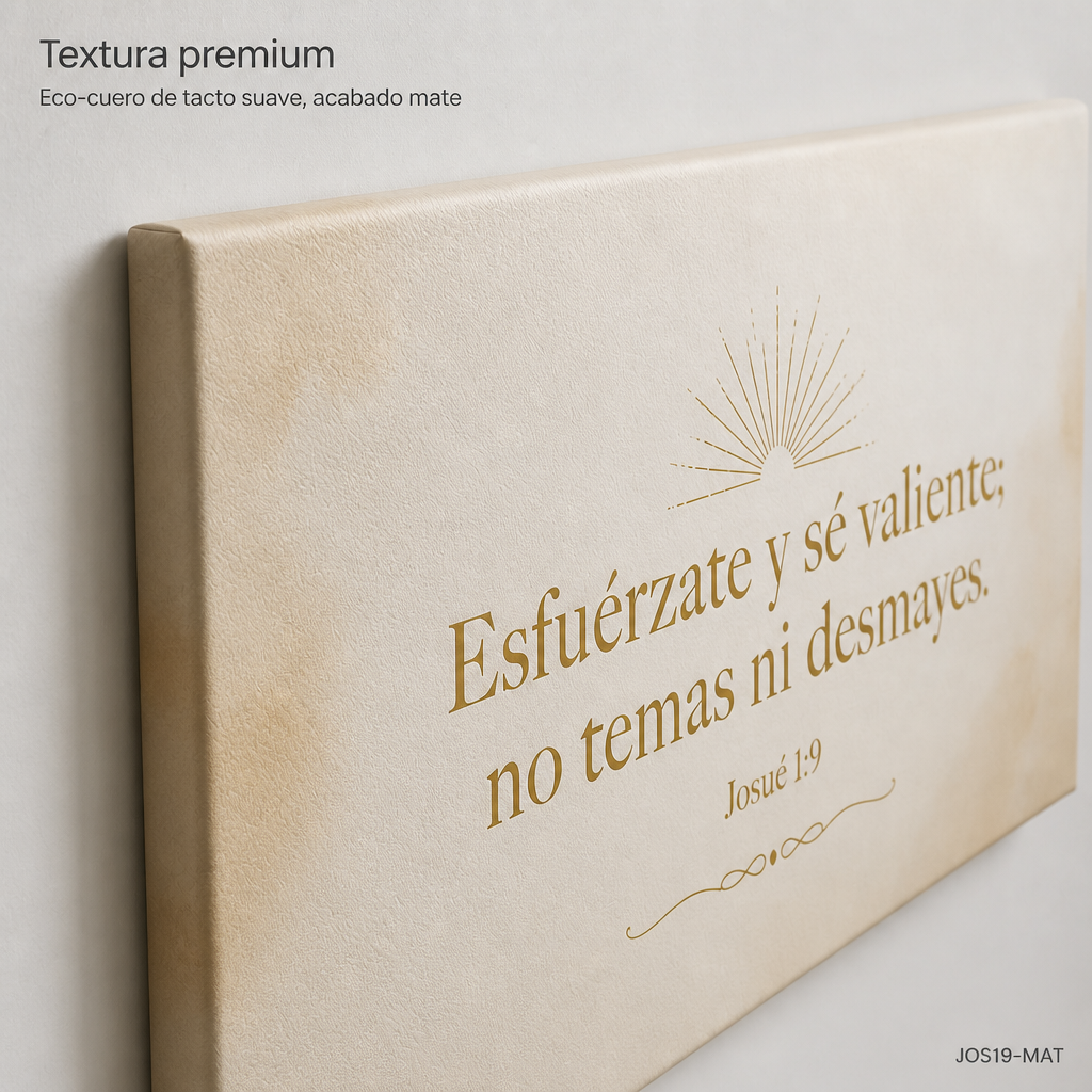 Esfuérzate y Sé Valiente textura eco-cuero