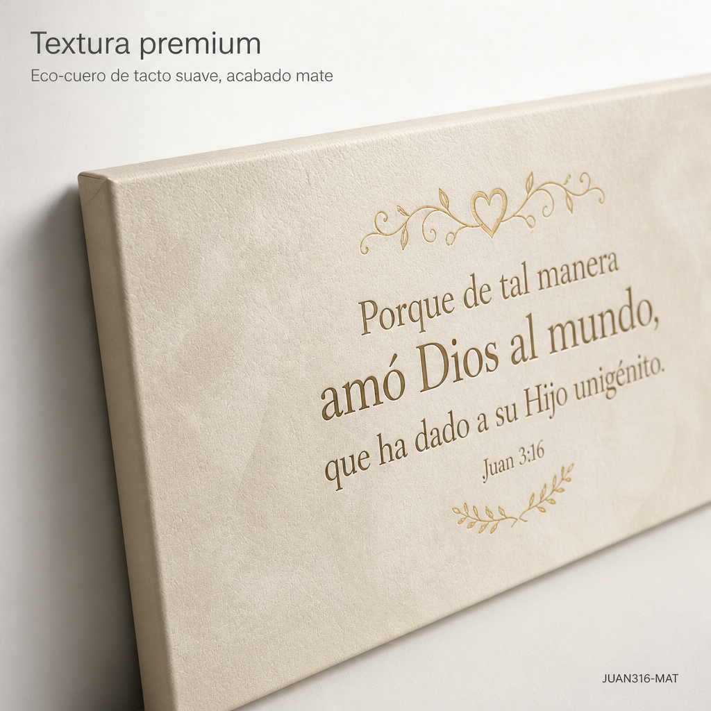 Porque Tanto Amó Dios textura eco-cuero