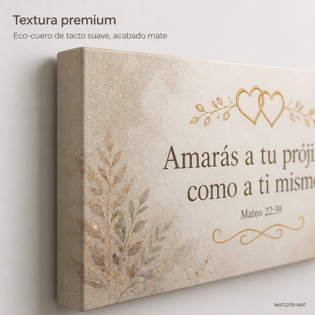Amarás a tu Prójimo textura eco-cuero