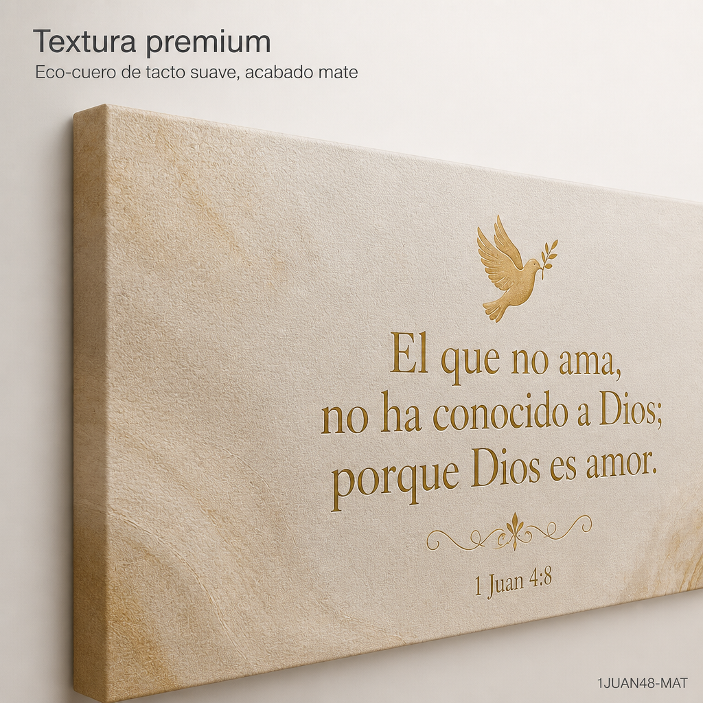 Dios es Amor textura eco-cuero
