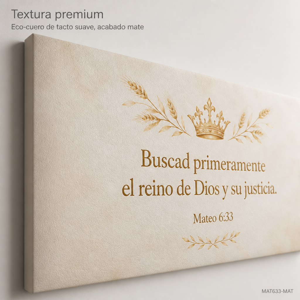 Buscad Primeramente el Reino textura eco-cuero