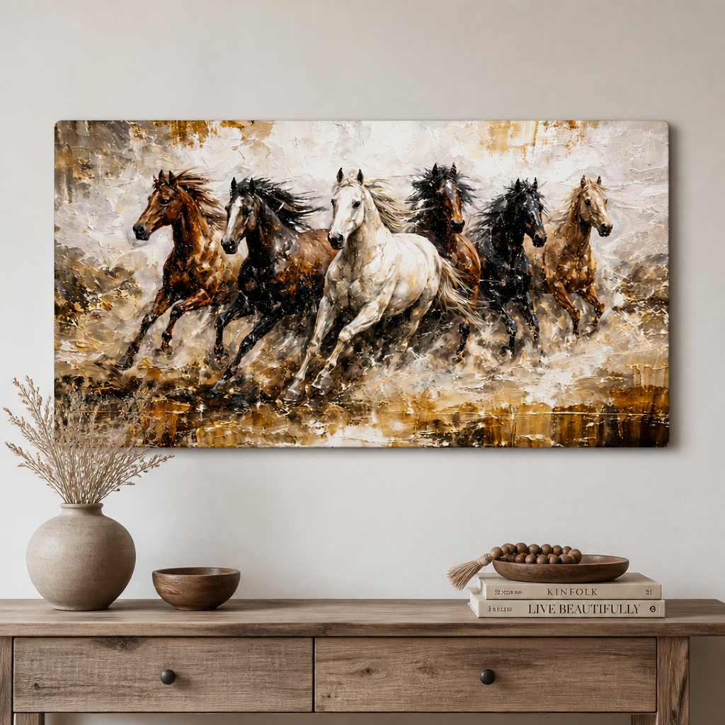Cuadro Mural Caballos Corriendo