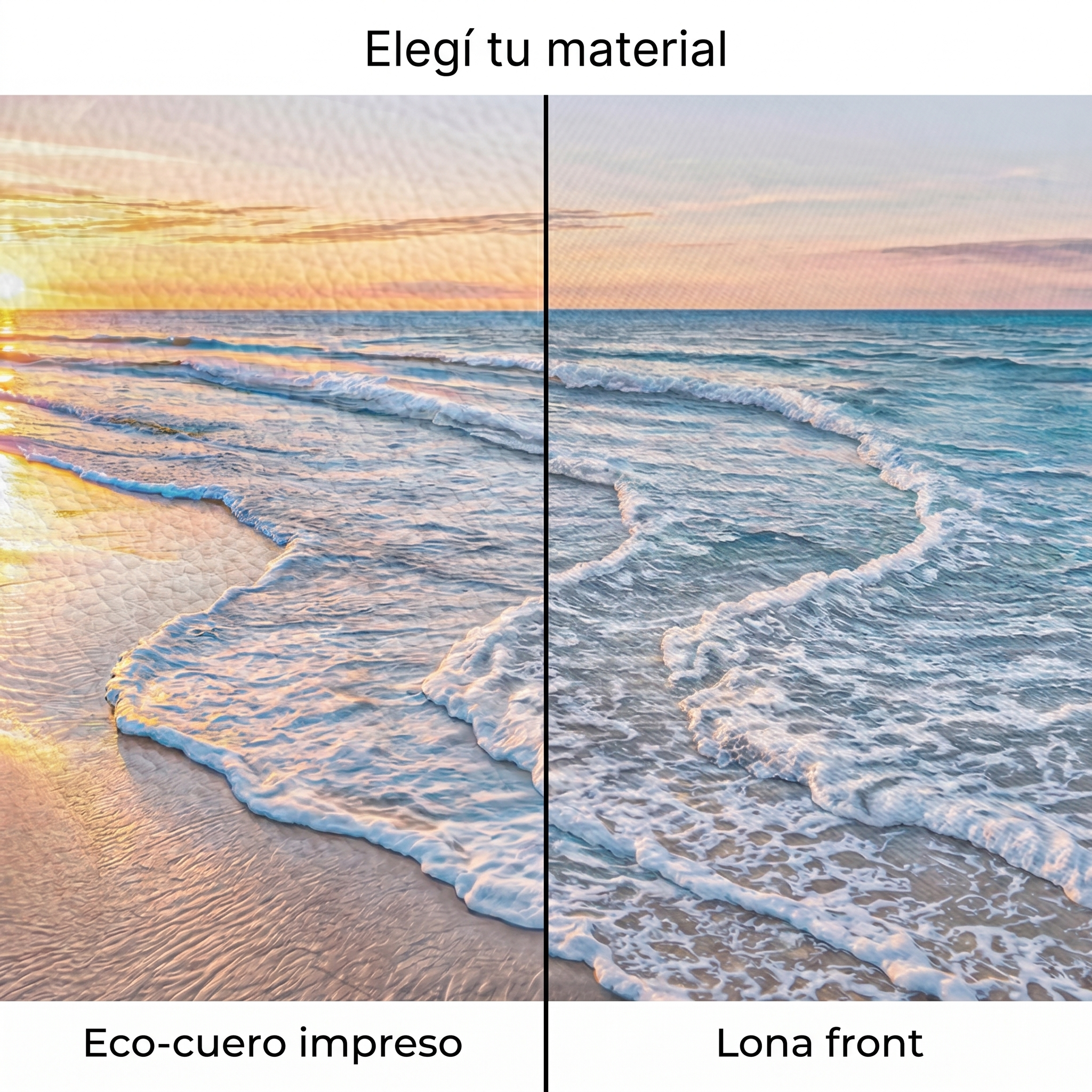 Cuadro Mural Atardecer Realista materiales