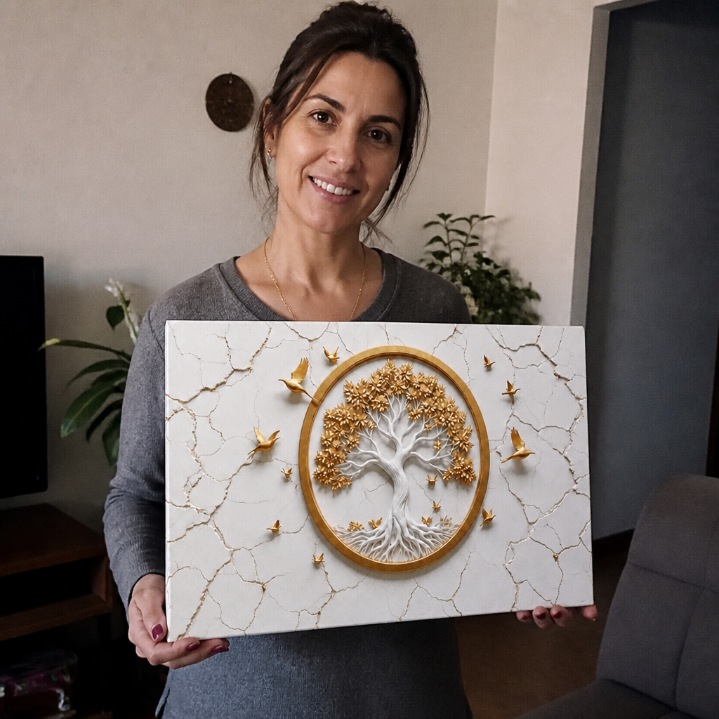 Cuadro &Aacute;rbol de la Vida blanco - tama&ntilde;os disponibles