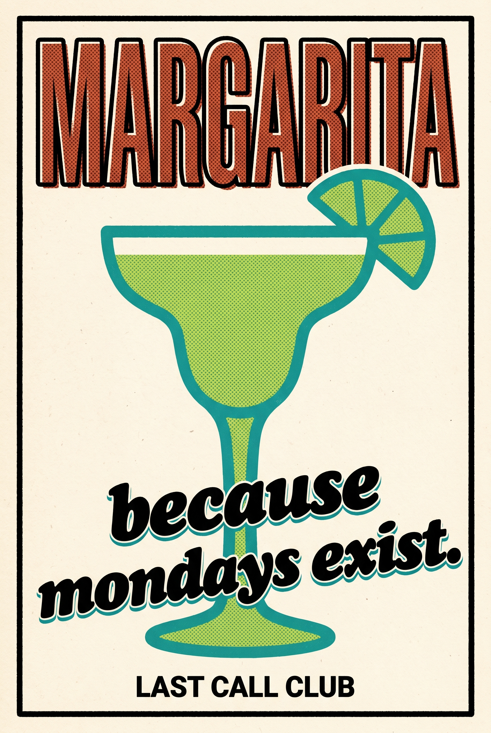 Margarita pop art poster
