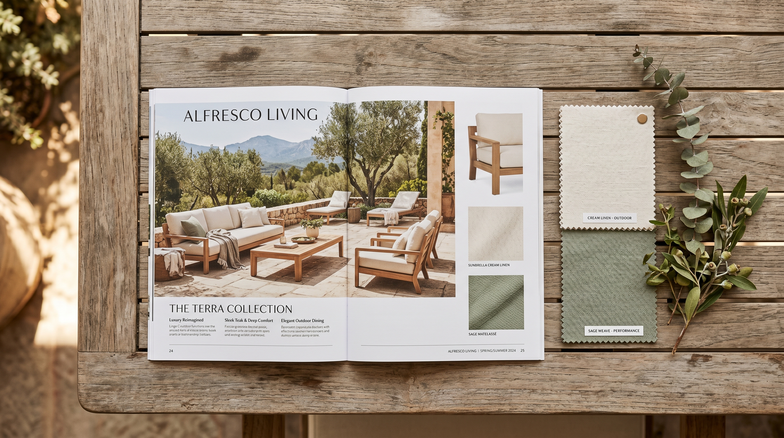 Outdoor furniture catalog preview