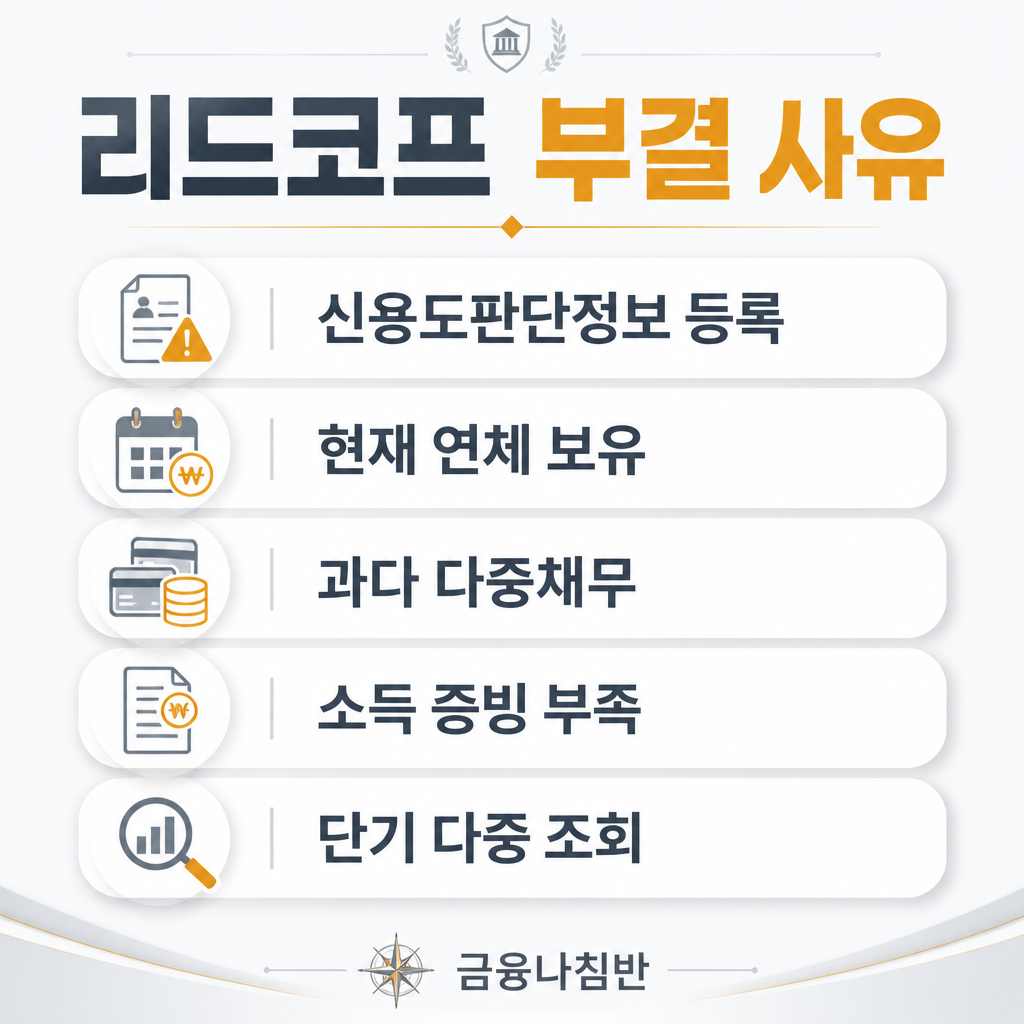 리드코프 대출 부결 사유