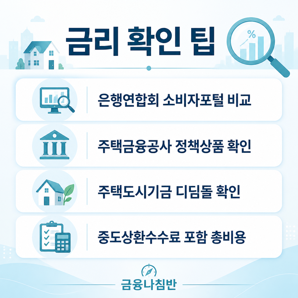 집 담보대출 금리 확인 팁