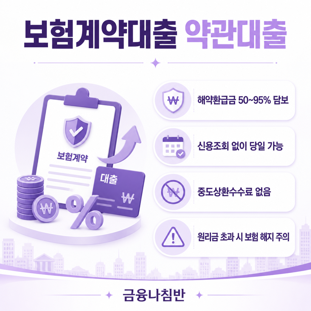 보험계약대출 약관대출 구조
