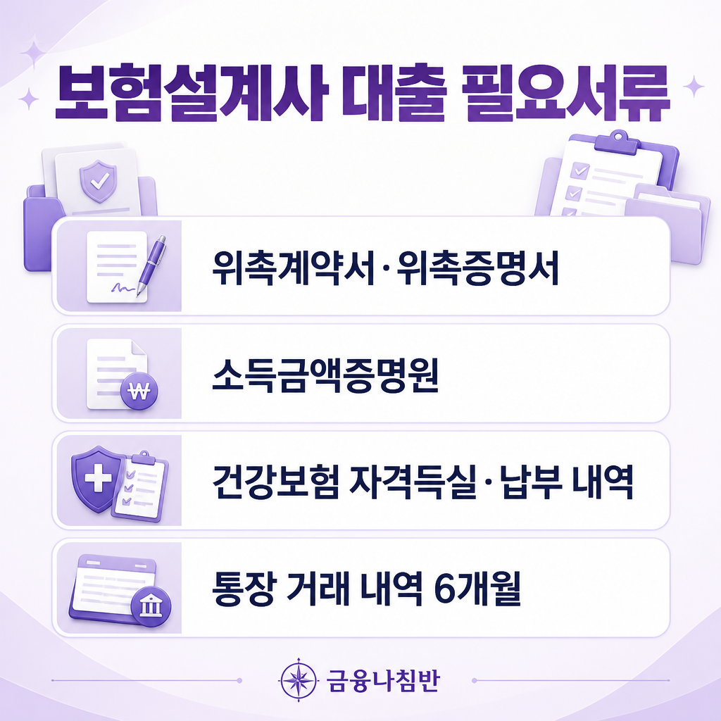 보험설계사 대출 필요서류
