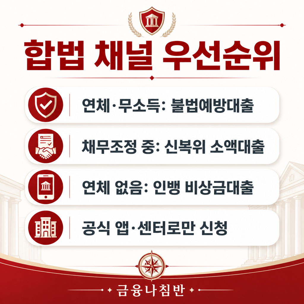 무조건 대출 합법 채널 우선순위