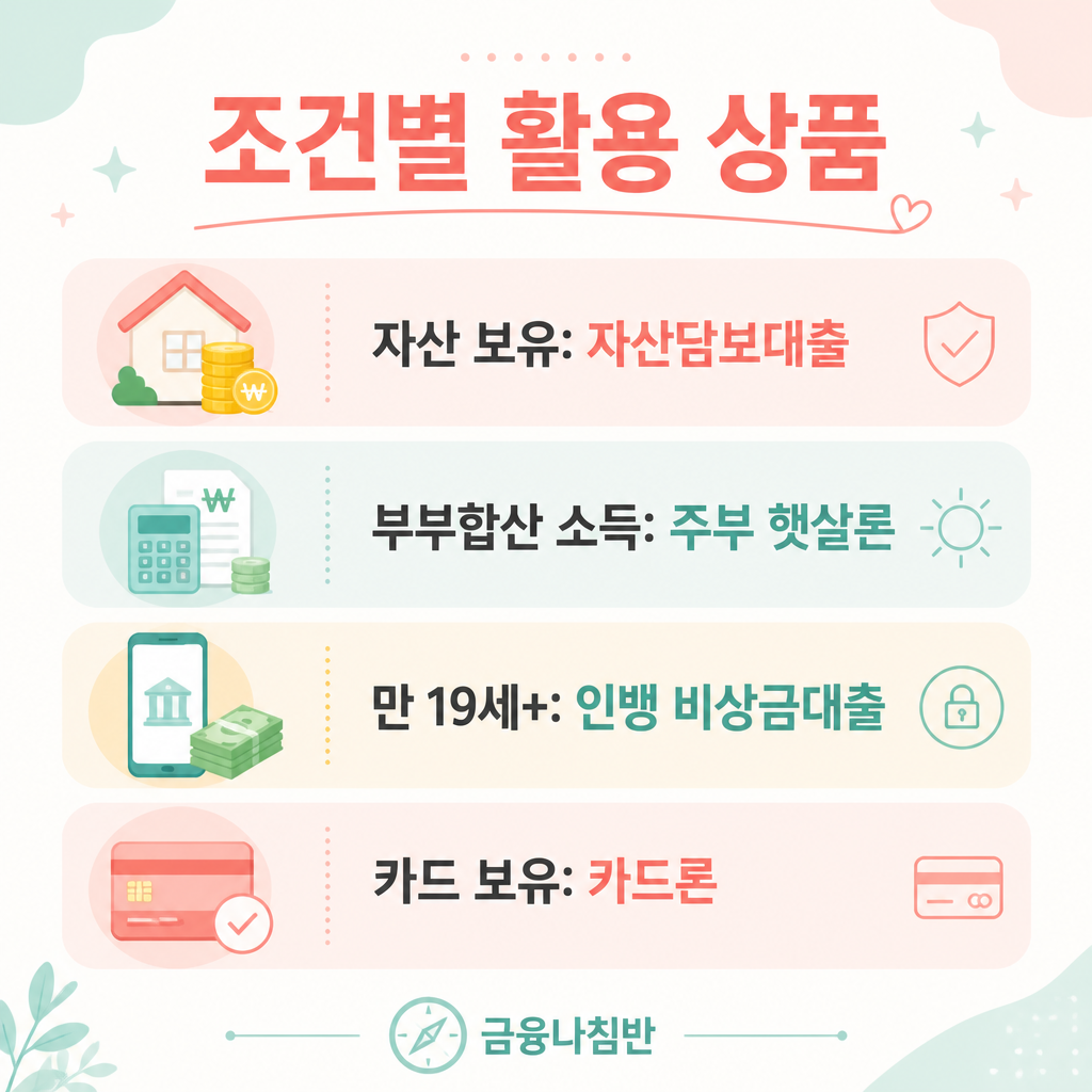 전업주부 조건별 활용 상품