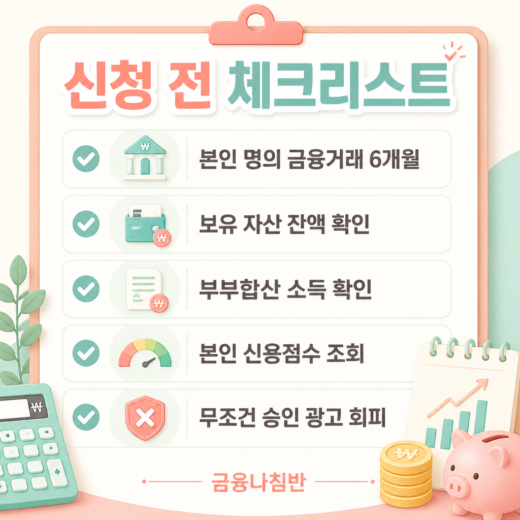 전업주부 대출 신청 체크리스트