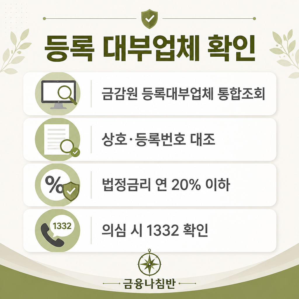 등록 대부업체 확인 방법