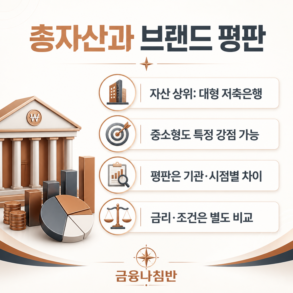 저축은행 총자산과 브랜드 평판