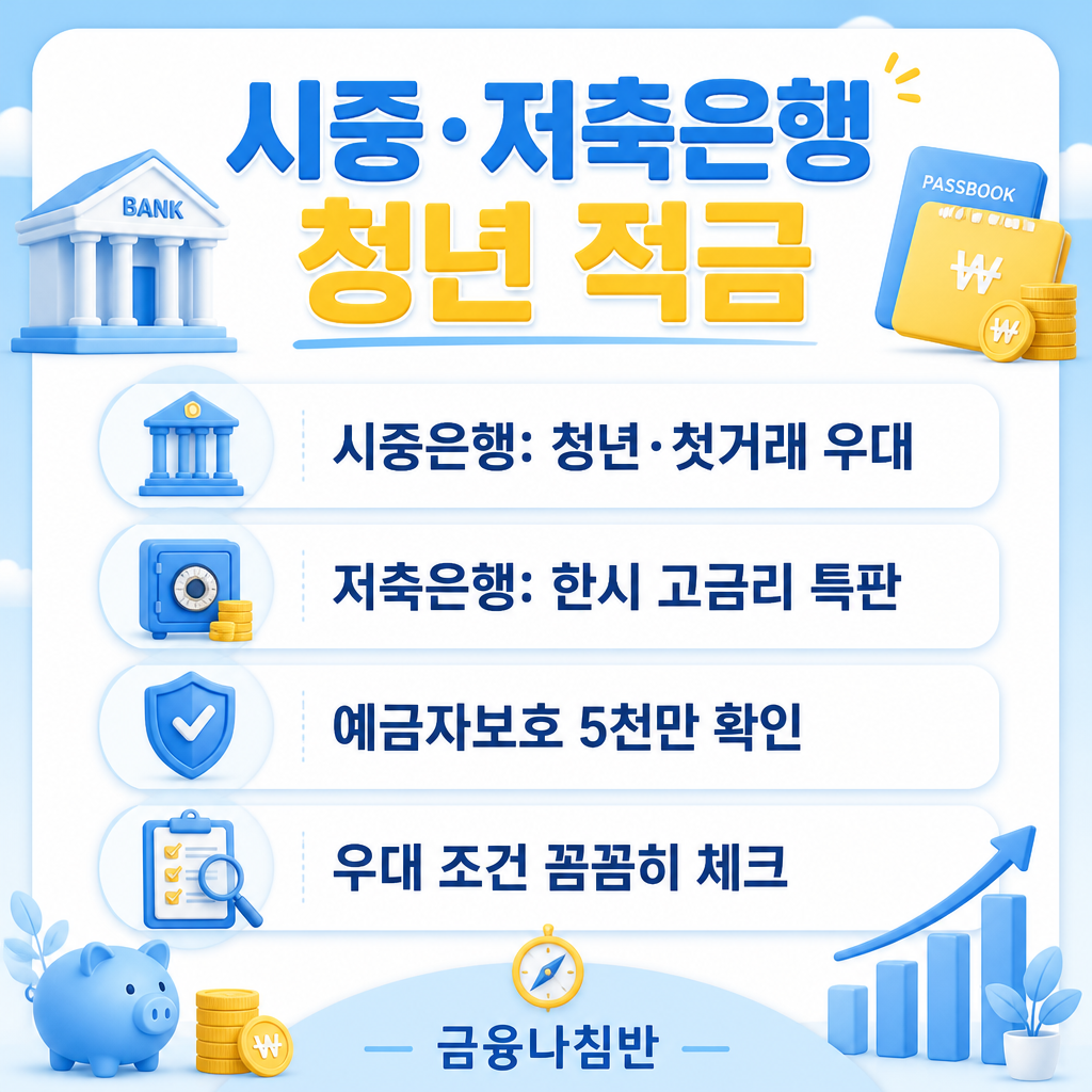 시중은행 저축은행 청년 적금