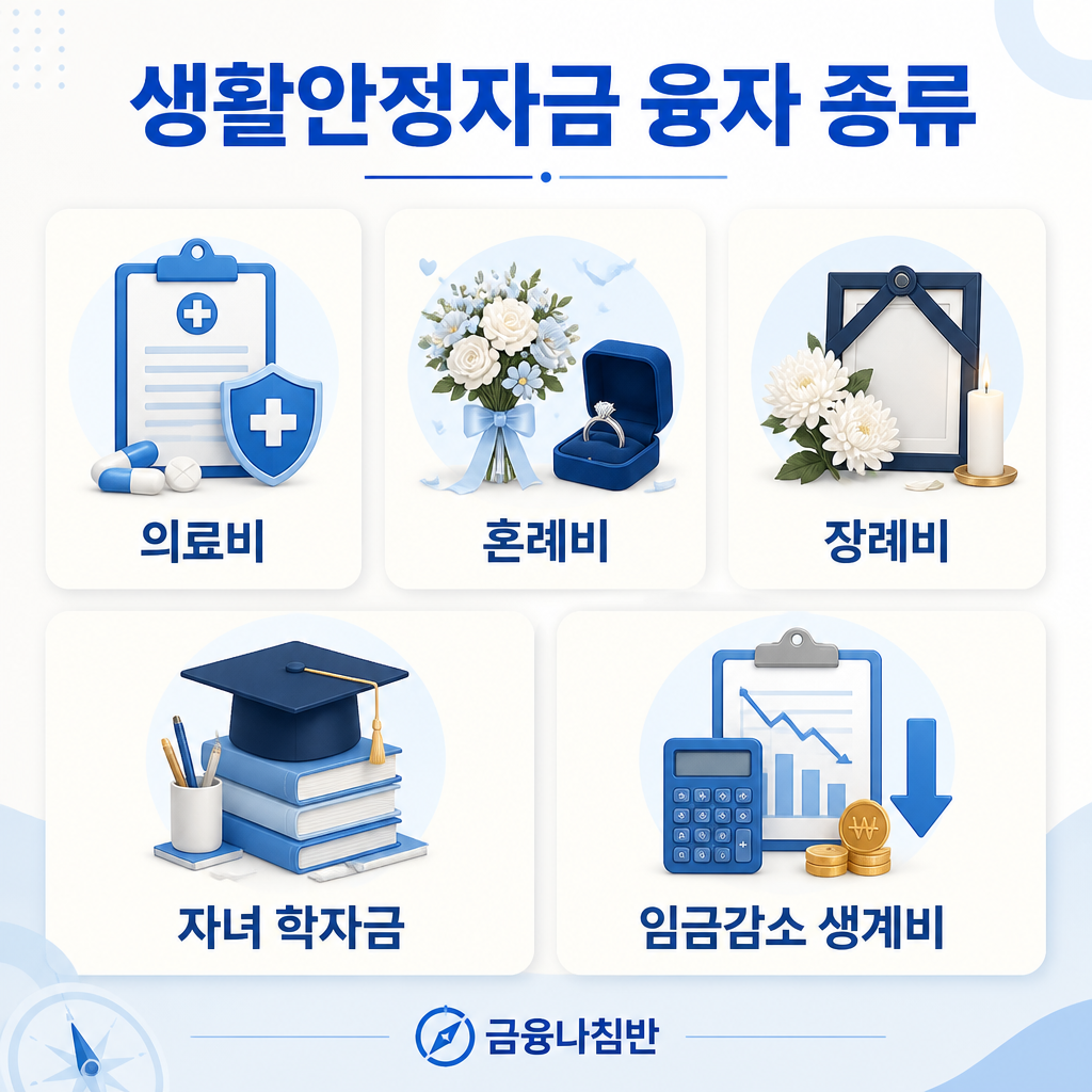 생활안정자금 융자 종류