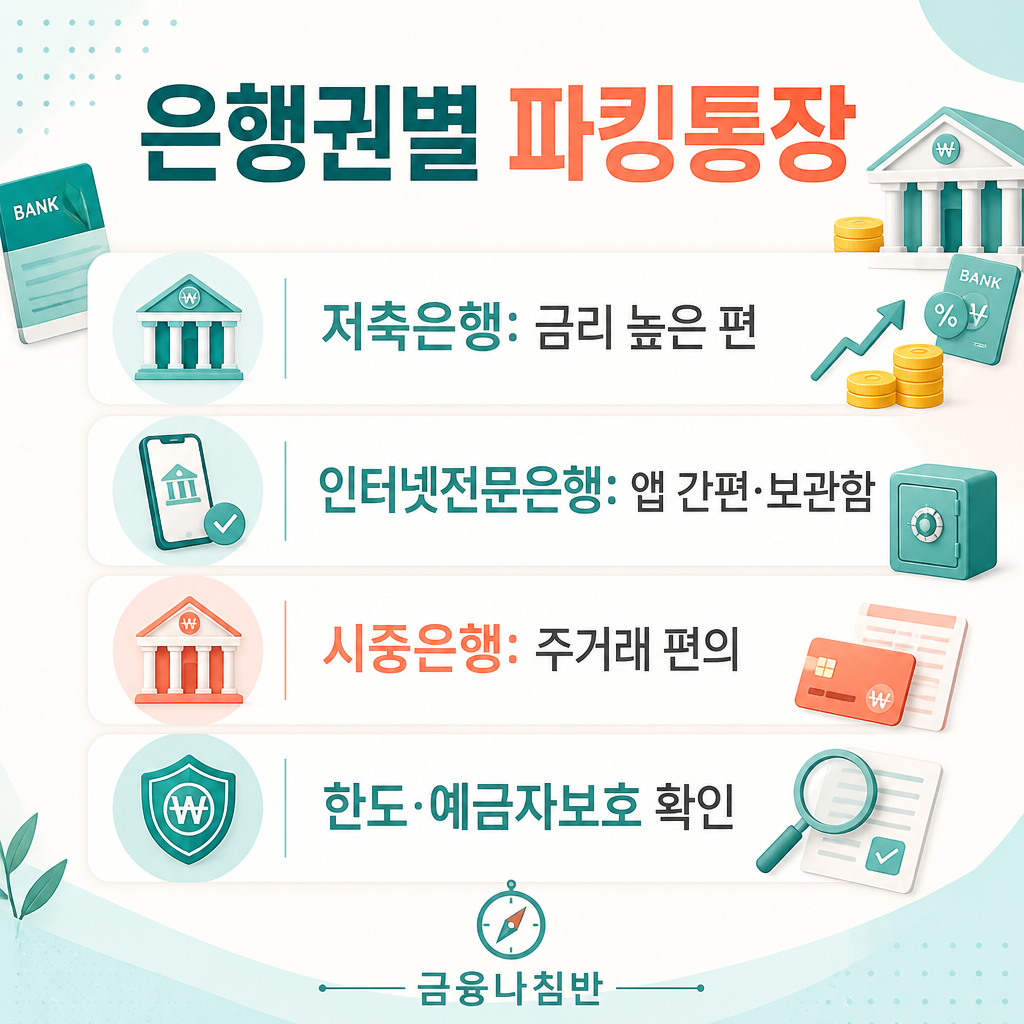 은행권별 파킹통장 비교