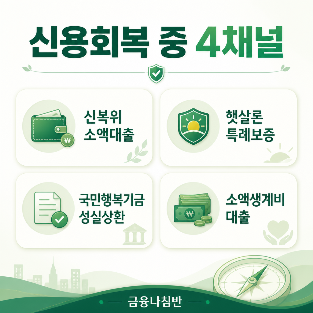 신용회복 중 활용 4채널