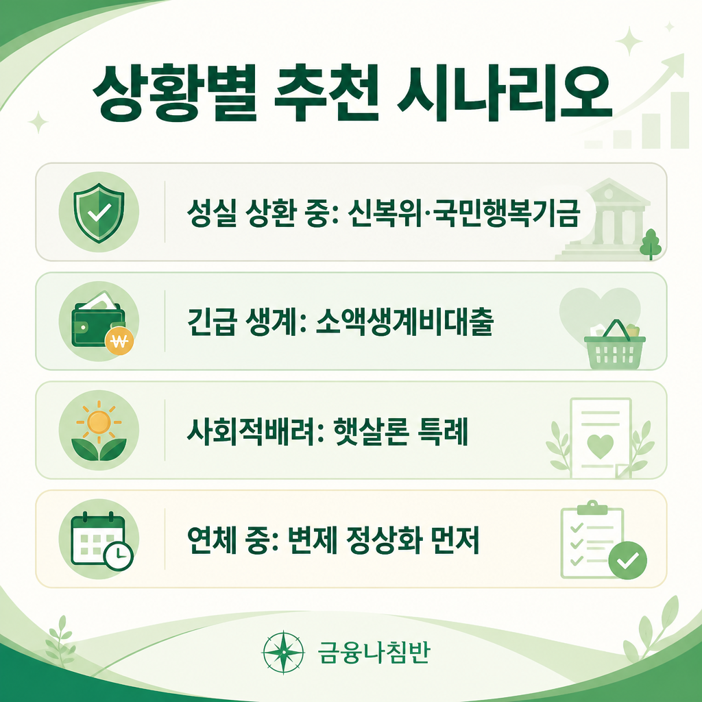 신용회복 중 추천 시나리오