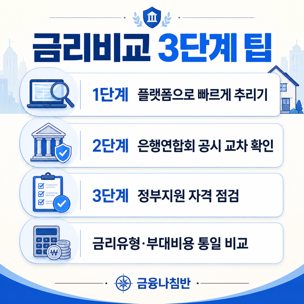 주택담보대출 금리비교 3단계 팁