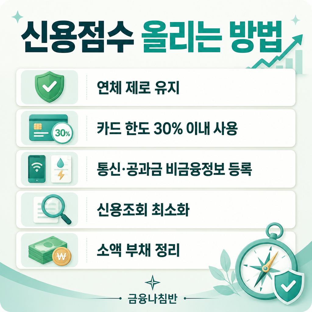 KCB 신용점수 올리는 방법