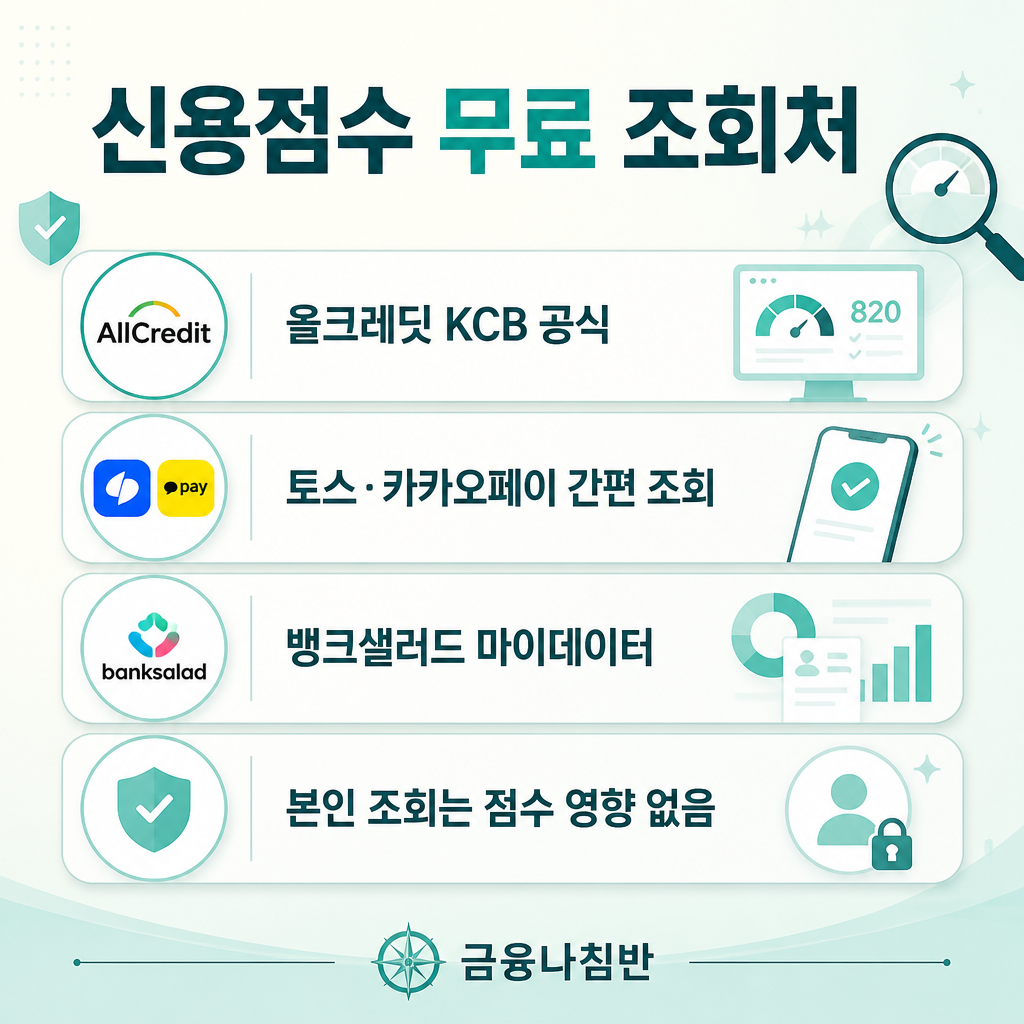 신용점수 무료 조회처