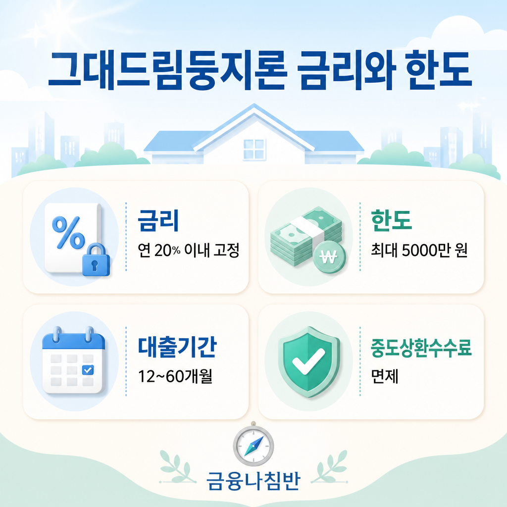 그대드림둥지론 금리와 한도