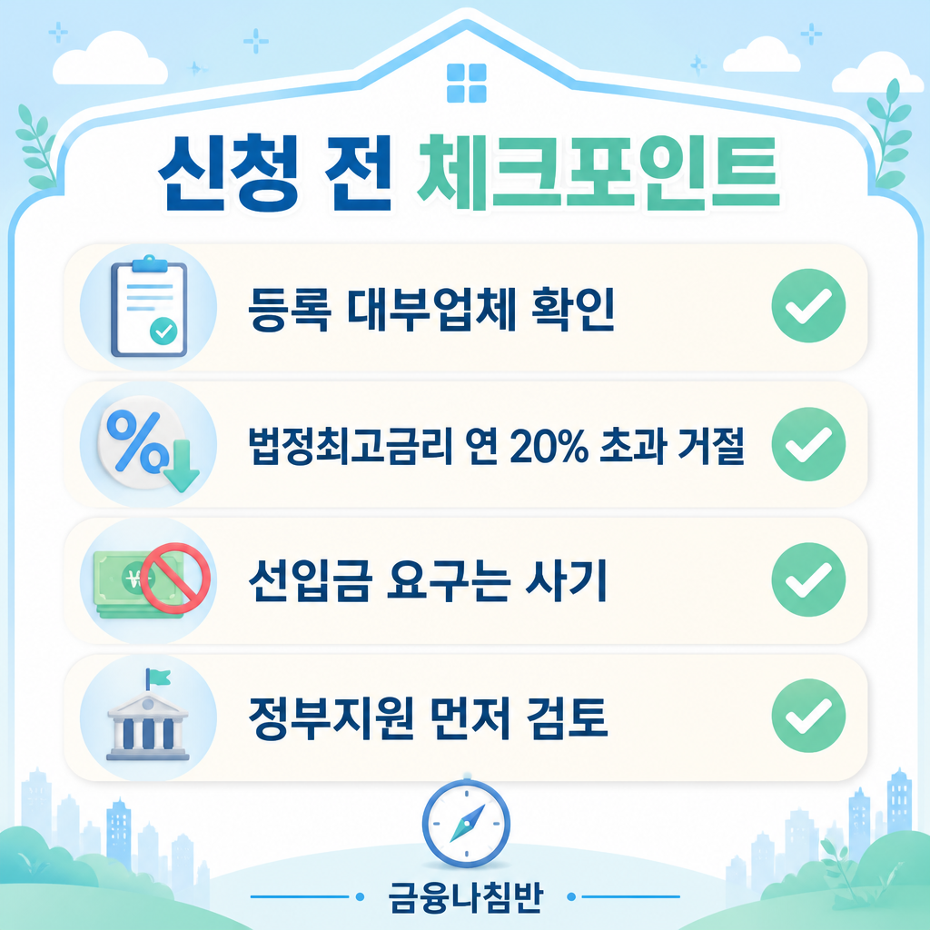 그대드림둥지론 신청 전 체크포인트