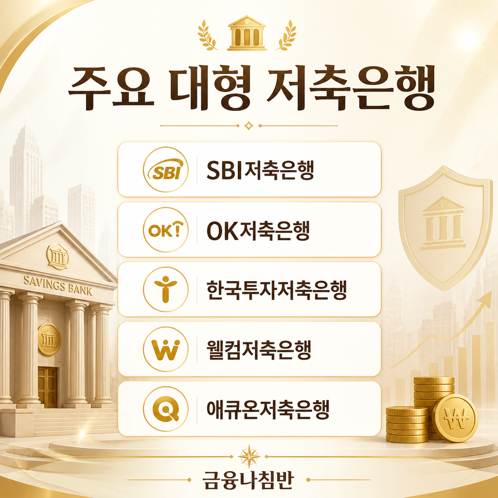 주요 대형 저축은행